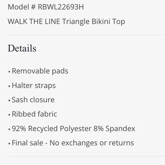 NWT Bleu Rod Beattie Walk The Line Triangle Top & Side Tie Bikini Bottom 8 White - Picture 4 of 11